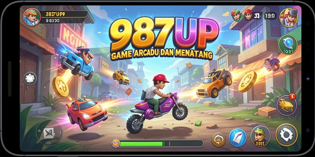 Screenshot gameplay 987UP menampilkan keseruan permainan Arcade.
