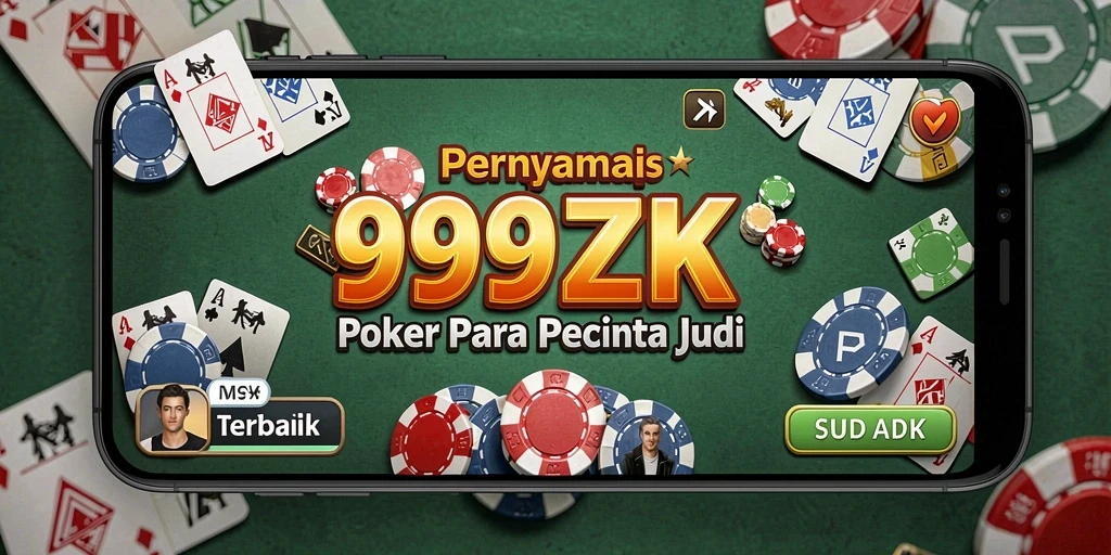 Tampilan permainan poker yang mendebarkan di 999ZK.