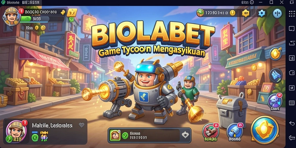Tampilan gameplay menarik dalam BIOLABET, penuh strategi bisnis.