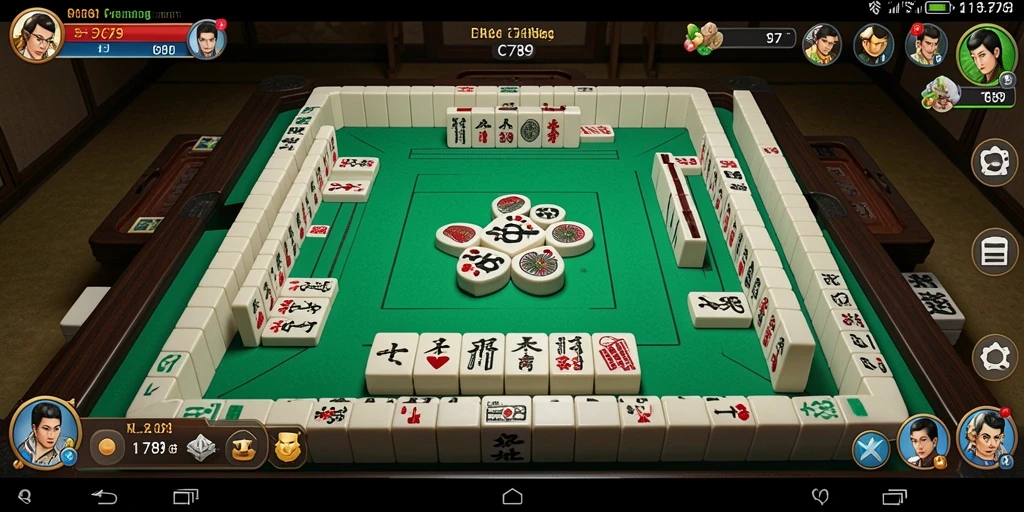 Screenshot gameplay C789 dengan tampilan indah dan tantangan Mahjong.