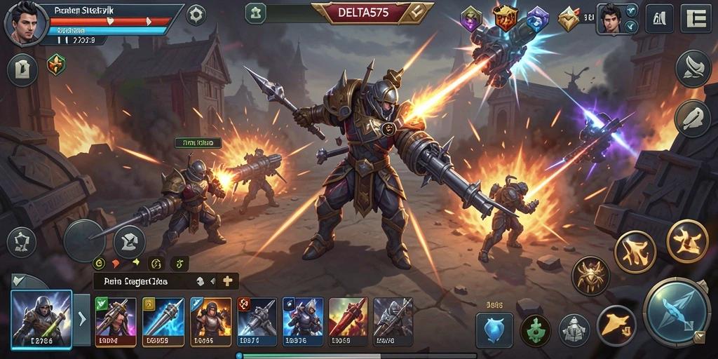 Tampilan menakjubkan dari gameplay strategi DELTA575.