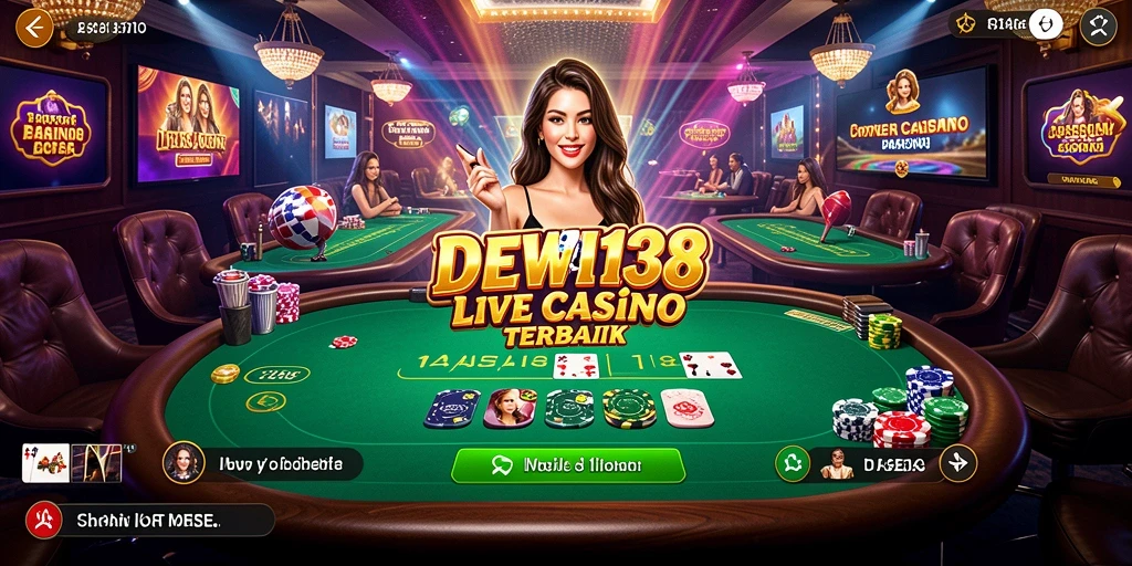 Tampilan gameplay Live Casino DEWI138 yang menarik dan interaktif.
