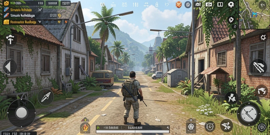 Tangkapan layar gameplay F32 menampilkan interaksi seru dalam dunia simulasi.