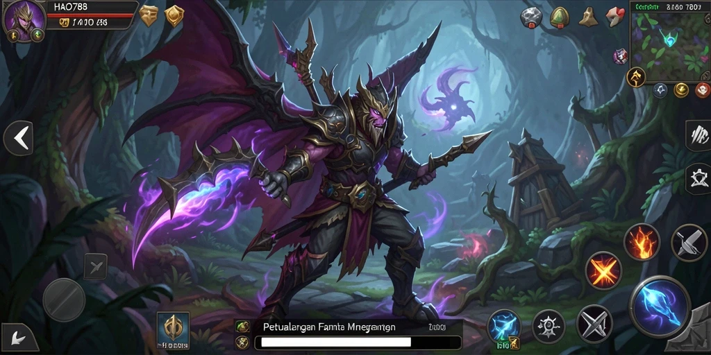 Tangkapan layar menunjukkan aksi epik dalam permainan RPG HAO788.