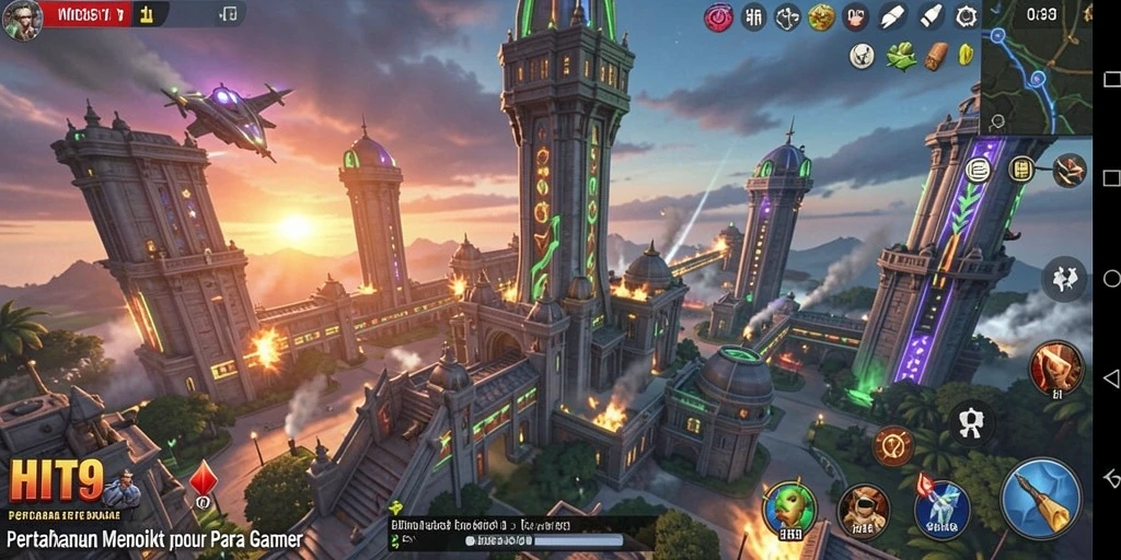Screenshot menunjukkan serunya gameplay Tower Defense di HIT9.