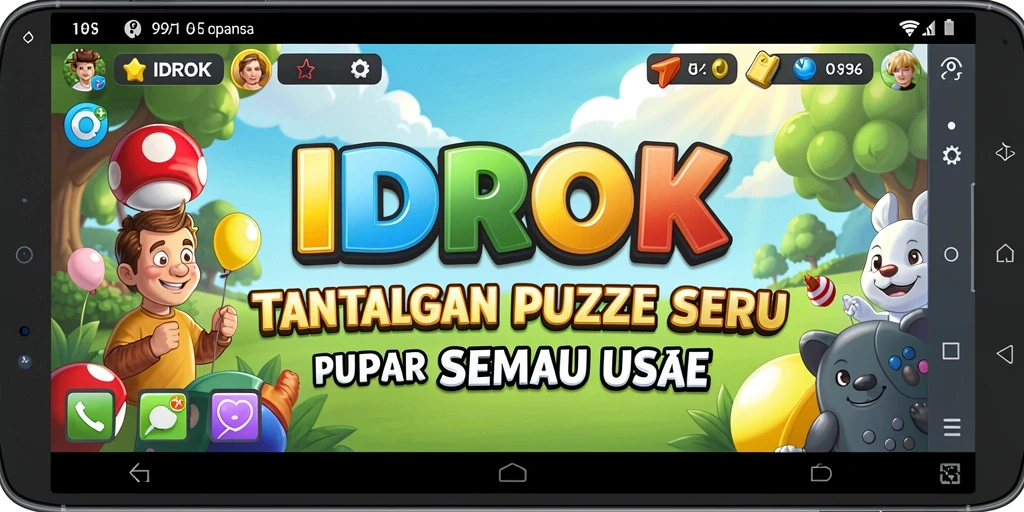 Tampilan gameplay menantang dari IDROK dengan berbagai teka-teki puzzle.