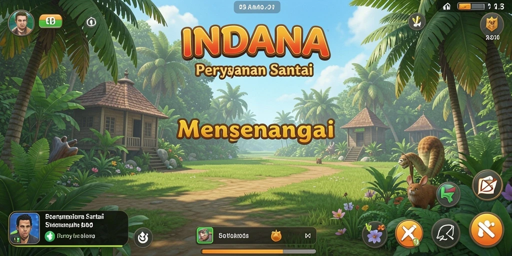 Tampilan gameplay menyenangkan dan menghibur dari INDAAA.