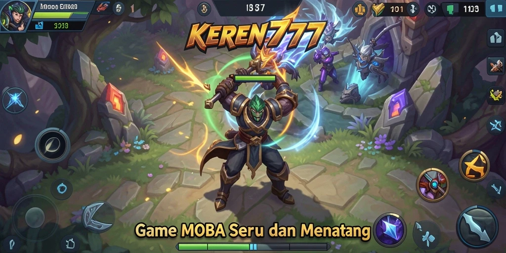 Screenshot gameplay KEREN777 yang menunjukkan aksi seru di arena.