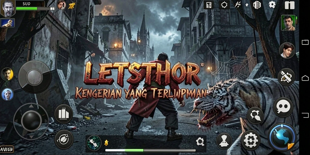 Tampilan gameplay menakutkan dari LETSTHOR yang membuat adrenalin meningkat.