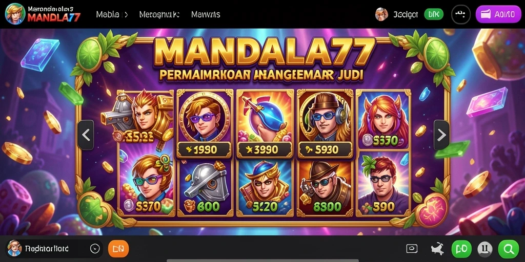 Tangkapan layar utama gameplay menarik dari MANDALA77.