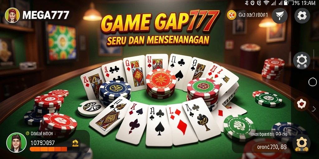Tampilan gameplay seru dalam MEGA777, permainan Gaple yang mengasyikkan.