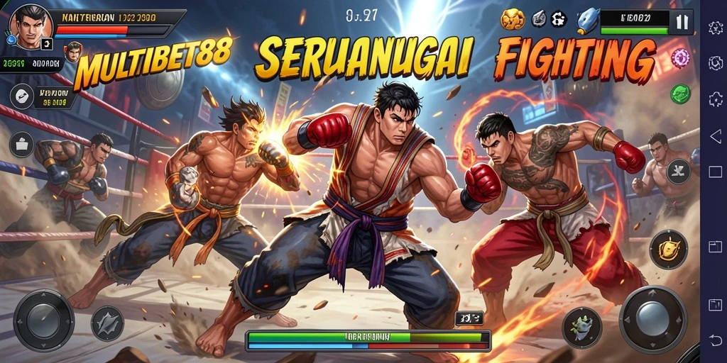 Tampilan gameplay MULTIBET88 saat aksi pertarungan sengit.