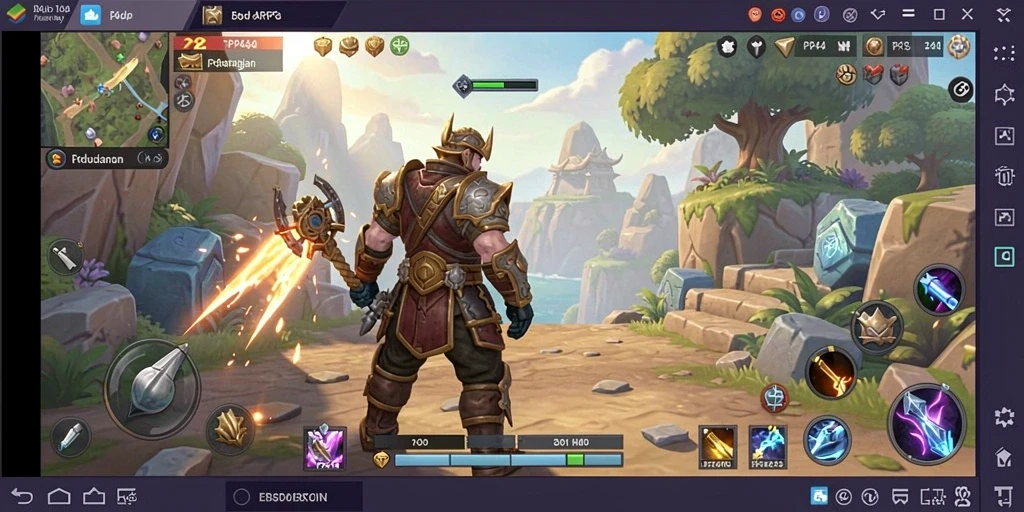 Tampilan gameplay seru dan menawan dari PP444 dalam dunia ARPG.