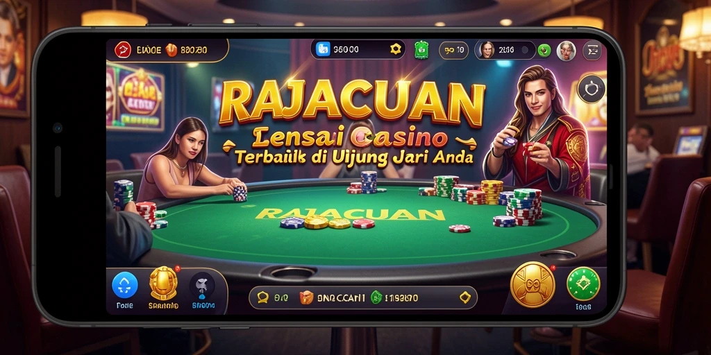 Screenshot RAJACUAN menunjukkan dealer langsung dan pemain aktif dalam permainan.