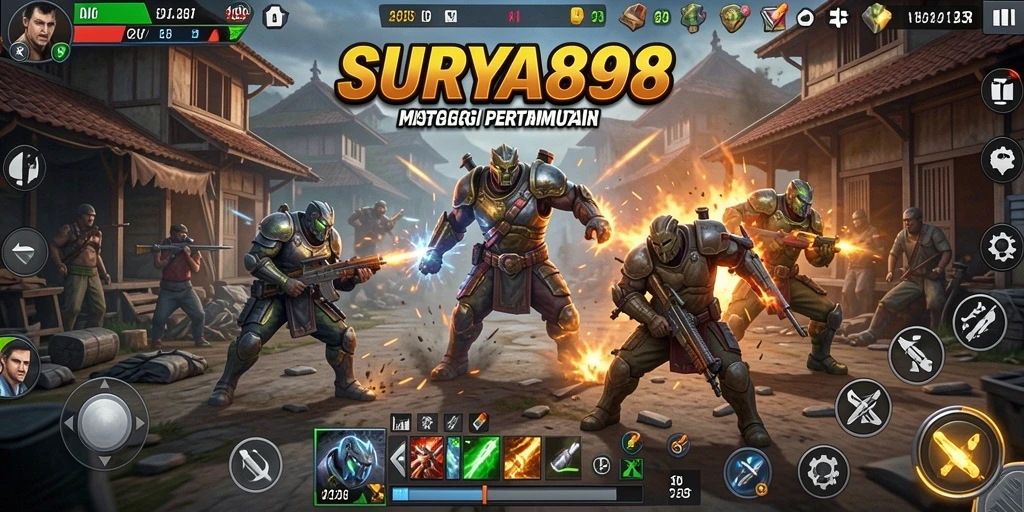 Tangkapan layar dari permainan <strong>SURYA898</strong> menunjukkan pertempuran strategis yang intens.