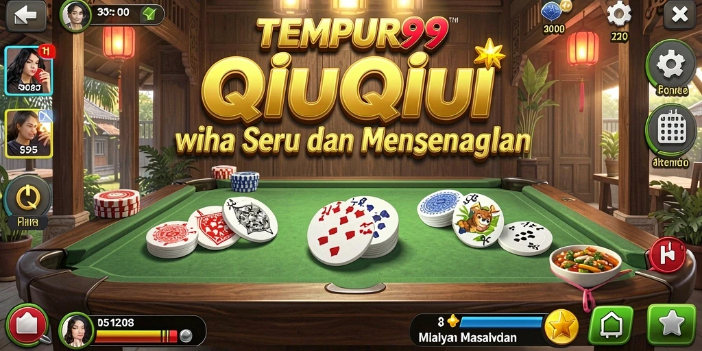 Tampilan gameplay QiuQiu yang seru dan kompetitif di TEMPUR99.