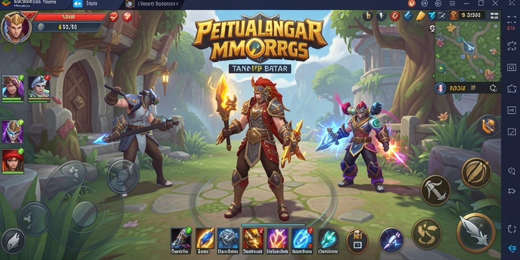 Screenshot XO368 yang menunjukkan aksi pertarungan di dunia MMORPG yang hidup.